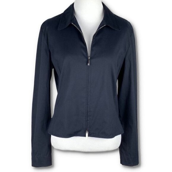 CK Calvin Klein womens light double zip down black Italian jacket Y2k 90s - Picture 12 of 12